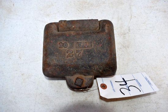 Cast Iron 10' No 27 windmill weight, 6"x5"