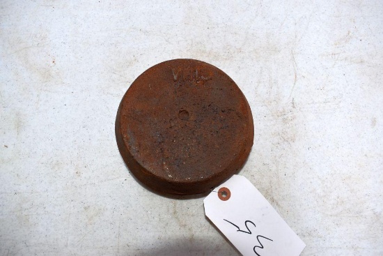 Cast Iron Weight Marked VH18, 6" round