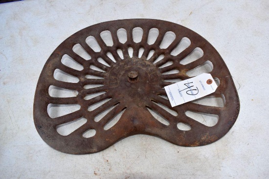 Deering 18" Cast Iron Tractor Seat