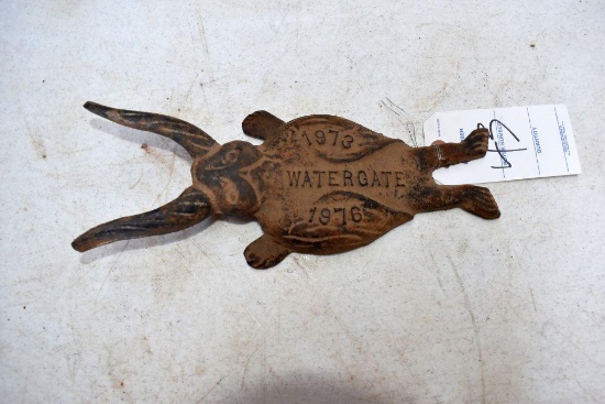 Cast Iron Watergate Bootjack, marked 1973 & 1976, 12" long