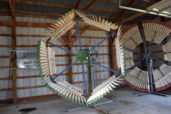 Challenger-Big Spear Vaneless Wooden Fin Windmill Head, Fully Restored, With Challenge