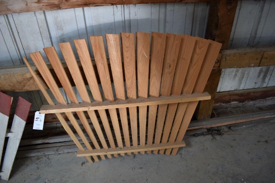 One New Wooden Fin Section Off Of A Monitor 12' Windmill, (Made of Cypress Wood)