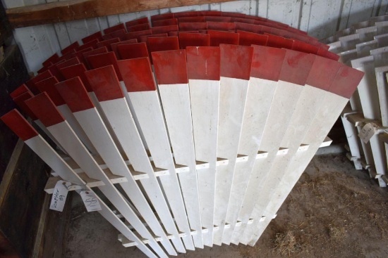 (6) New Wooden Fin Sections Off Of A Dempster #9 Windmill (Made of Cypress Wood)