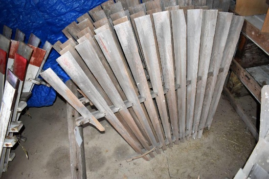 (6) Original Wooden Fin Sections, Unknown Make, 48" Across