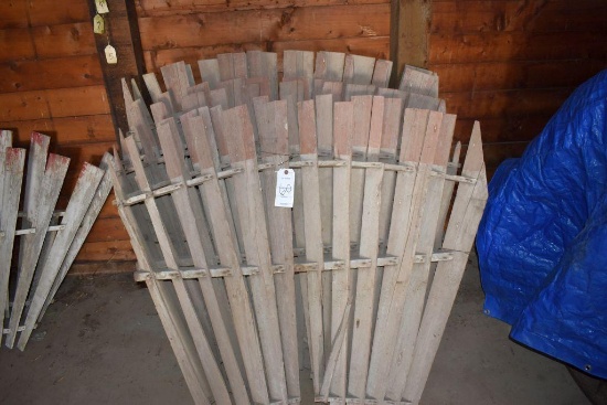 (6) Wooden Fin Sections, 46" Across, unknown make