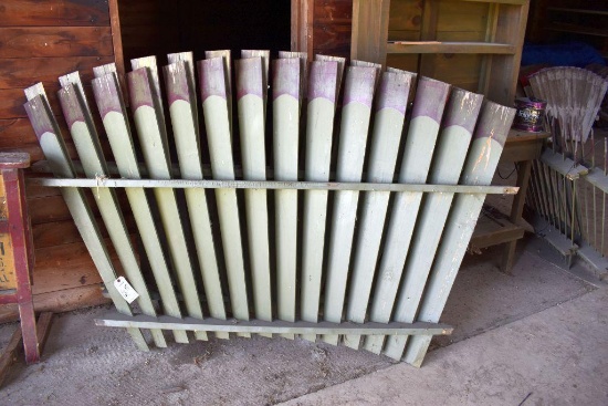 (2) Wooden Fin Sections, 82" Across, Unknown Make