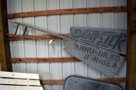 Dempster Annu-Oiled 8-No. 12A Metal Windmill Tail With Bracket, 90" long