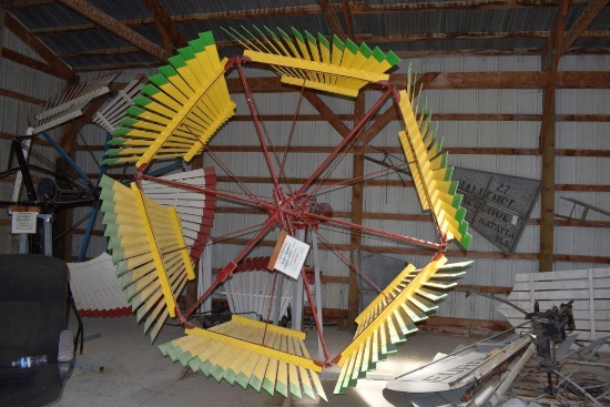 Duplex Vaneless Restored Windmill Head, Ball Tail Weight, Wooden Fins