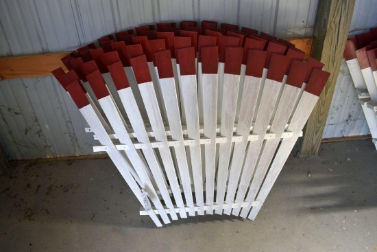 (6) Sections Of Remanufactured Wooden Windmill Fins, Approx 50" Across