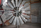 C.W.M. & F.M Co Batavia Ill., Challenge Windmill & Feed-Mill Co., Restored Galvanized Windmill