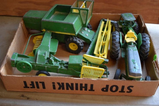 John Deere Tractors, Combine, & Haying Equipment 1/16 Scale, may have some damage