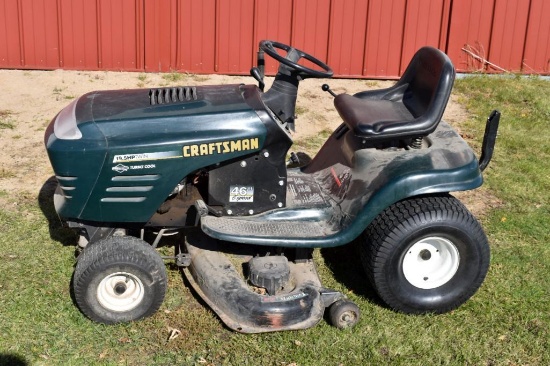 Craftsman 19.5HP Ride Lawn Mower, 46" Deck, Briggs & Stratton Turbo Cool 19.5hp Twin w/ E23