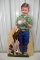 John Deere Cardboard Cut Out Boy with Dog