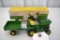 Original Ice Cream Box Ertl John Deere 140 Garden Tractor With Dump Cart Box in Good Condition