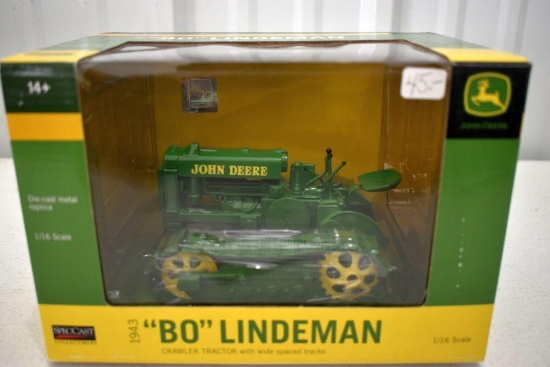 SpecCast John Deere BO Lindeman Crawler Tractor with Wide Space Tracks, 1/16 scale with box
