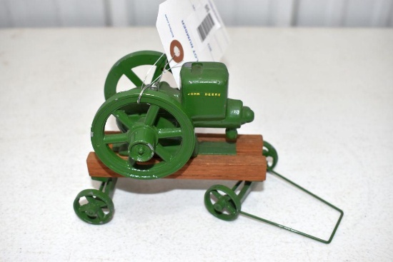John Deere Toy Gas Engine on Cart