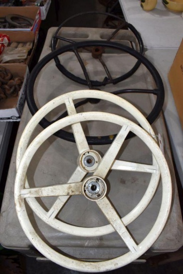 4 Assorted Steering Wheels