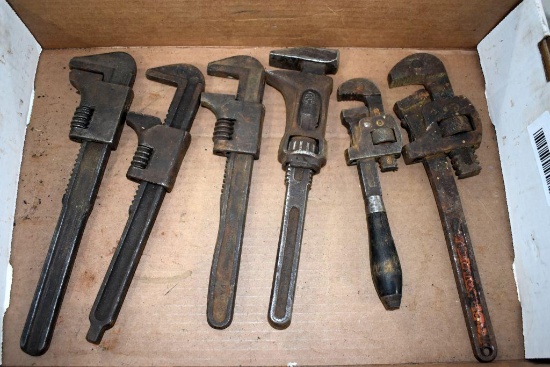 Assortment of Adjustable Vintage Wrenches