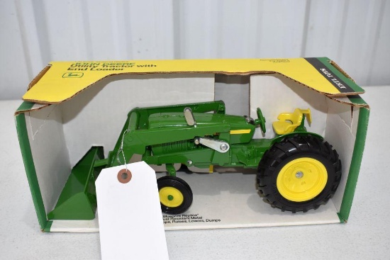 Ertl Blue Print Replica John Deere Utility Tractor with End Loader 1/16 scale with box