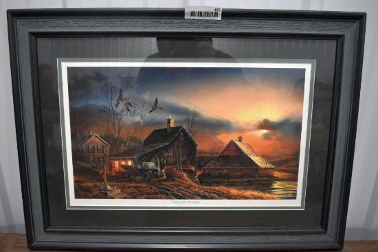 Terry Redlin Framed and Matted "Prepared For The Season" , 26" x 19"