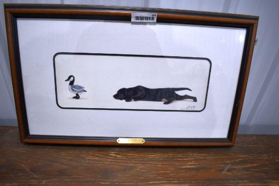 Framed and Matted "Black Attack" by Brett Longly, 28" x 17"