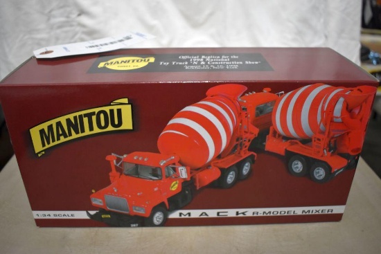 First Gear Manitou Mack R Model Cement Mixer 1/34 from Toy Truck'n & Construction Show with box
