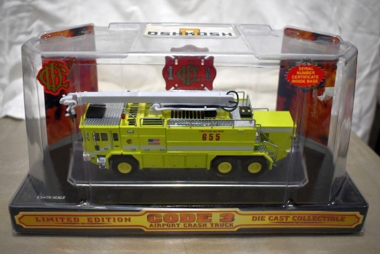 Code 3 DieCast Oshkosh Fire Engine with box, 1/64 scale