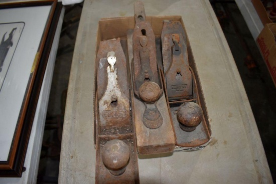 One Bailey Wood Block Plane , One Stanley metal wood plane, one Sargent metal wood plane