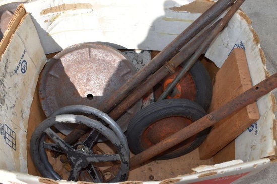 Assortment of older pedal tractor parts