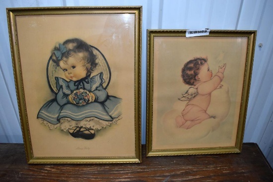 2 Framed Baby Prints