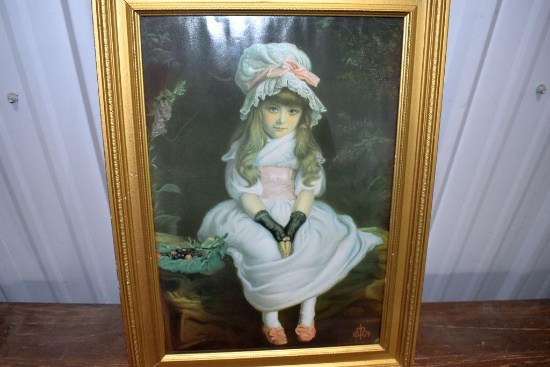 Framed Victorian Girl Print