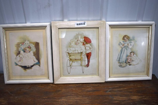 Set of 3 Framed Victorian Style Prints