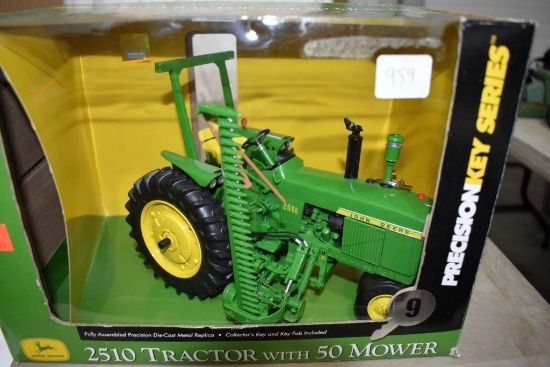 Precision Key Series 9 John Deere 2510 Tractor with 50 Mower, 1/16th scale with box