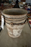 4 Galvanized Buckets