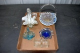 Assortment of Glass Baskets, Fluted and Other