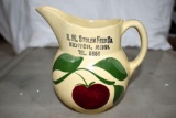 Watt Apple Pitcher from R. M. Stolen Feed Company, Kenyon Mn