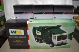 First Gear Waste Management Garage Truck 1/34 Scale with 3 1/34 Scale Dumpsters with Boxes