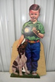 John Deere Cardboard Cut Out Boy with Dog