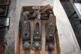 (2) Bailey wood planes and two other smooth bottom planes