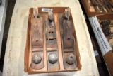 One Union No5 Metal Ribbed Bottom Wood Plane, One Unmarked and One Fulton Plane