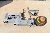 John Deere Pedal Tractor, unassembled, body has been sand blasted, missing some parts