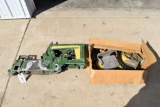 John Deere Pedal Tractor, unassembled, has had some repair work, missing some parts