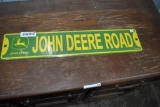 Tin John Deere Road Sign