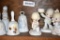 3 Precious Moments Figurines and 4 Bells