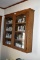 Oak wall mount 4 shelf hanging cabinet, 40