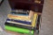 Briefcase, books and office supplies