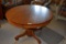 Round Oak Pedestal Table