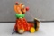 Fisher Price Squeaky the Clown No 777 pull toy