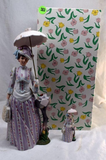 Avon 1988 Miss Albee Figurine from Nationals with mini figurine