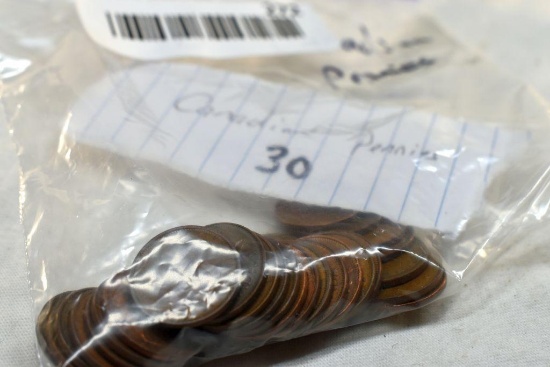 (30) Canadian Pennies